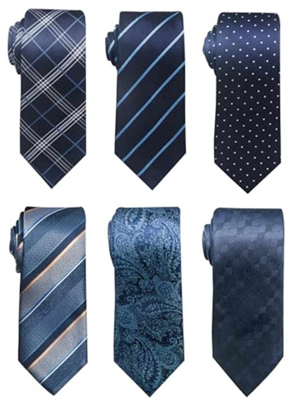 6 PCS Men's Necktie Woven Jacquard Neck Ties Set